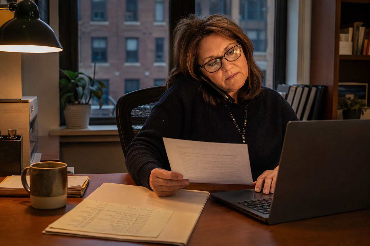 Property manager in Philadelphia drafting tenant notifications and logging elevator repair updates to communicate elevator downtime status to residents